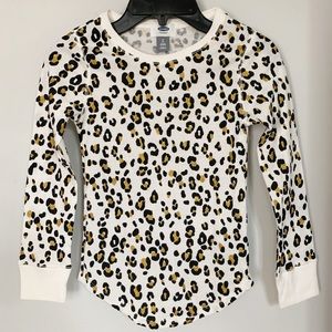 NWOT leopard print waffle knit long sleeve tee
